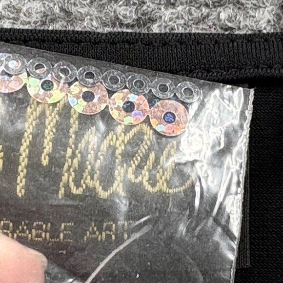 Bob Mackie Wearable Art Top Womens XXS Black Tunic Sequin Chevron‎ Party Formal - Picture 15 of 16